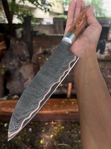 Couteau de Chef Personnalisé Fait Main en Cuivre Damas – Couteau de Cuisine pour Cuisson, Barbecue, Cadeau de Déménagement, Anniversaire pour Lui, Papa, Hommes - Product Image 5