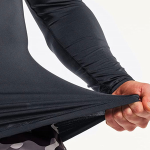 Logotipo personalizado Hombres Rash Guards Swim Shirts UPF 50 + Protección solar Secado rápido Pesca Fitness Running Ropa Transpirable - Product Image 5