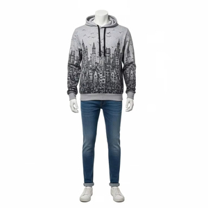 Imprimé tricoté Polyester Hoodies Anti-rides tissu doux pull chaud sweat pour hommes femmes décontracté Streetwear vêtements de plein air - Product Image 1