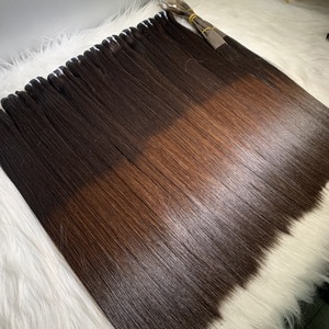 Les meilleurs extensions de cheveux vietnamiens vente en gros de paquets trame os droit grand stock cheveux vierges de qualité supérieure 100% cheveux Remy - Product Image 1