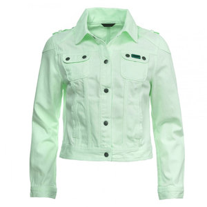 Chaqueta vaquera holgada informal de alta calidad para mujer, bolsillos delanteros, vendedor superior, servicio OEM ODM, chaqueta vaquera de temporada de invierno con patrón sólido - Product Image 2