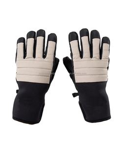 Gants de ski en cuir de qualité supérieure hiver temps froid extrême isolé imperméable anti-dérapant paume poignée doigts renforcés pour - Product Image 1