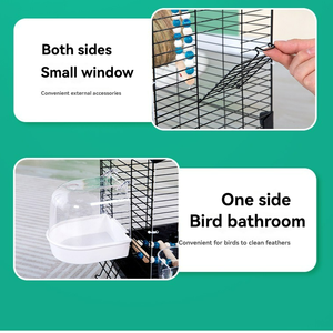 Cage à <span class=keywords><strong>oiseaux</strong></span> portable multi-niveaux <span class=keywords><strong>en</strong></span> promotion, robuste avec plateau amovible, cage de luxe pour perruches, idéale pour l'observation dans la maison ou le jardin - Product Image 5