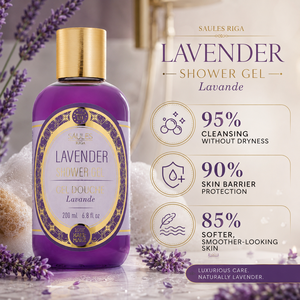 Smooth Healthy Skin Daily Cleansing Moisturizing <b>Lavender</b> Shower Gel Gentle Hydrating Body Wash Soft Natural Shower Care - Product Image 2