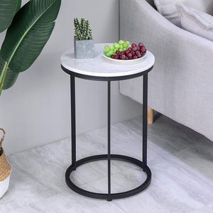 Table basse indienne de luxe moderne avec dessus en marbre et base en métal antique pour l'entrée de l'hôtel, l'appartement, la chambre à coucher et le salon. - Product Image 3