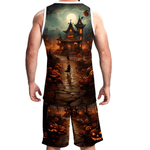 Vêtements de basket-ball pour hommes ensemble d'uniformes de sport Bsci Polyester bonne qualité Design unique imprimé vêtements de basket-ball grande taille - Product Image 2