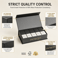 Maßgefertigte Biologisch Abbaubare Karton-Tee-Kaffee-Box Goldprägung Luftdichte Feuchtigkeitsbeständige Magnetische Starre Tee-Geschenkbox