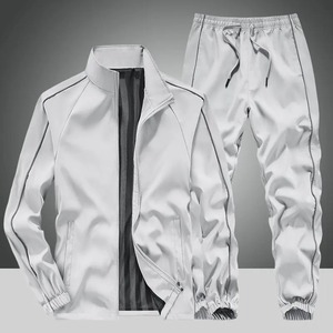 100% coton vente en gros fermeture éclair survêtements personnaliser Design élégant 2 pièces ensemble haute qualité respirant survêtements - Product Image 3