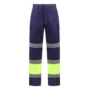 Pantalones de trabajo de algodón polivinílico Pantalones de trabajo de carga reflectantes con múltiples bolsillos para hombres Uniformes Pantalones DE TRABAJO - Product Image 2