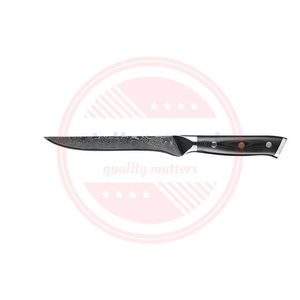 Cuchillo para carne de acero de Damasco hecho a mano, hoja forjada, cuchillo de bolsillo personalizado - Product Image 2