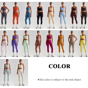 ชุดออกกำลังกายสำหรับผู้หญิงชุดออกกำลังกายแบบไขว้ด้านหลังเลกกิ้งเล่นโยคะสำหรับผู้หญิงขายส่ง - Product Image 3