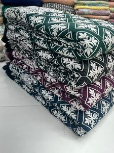 Premium Quality Embroidered Faux Georgette <b>Fabric</b> with Heavy Printed and Woven Patterns Ideal for Dress Making Available - Product Image 4