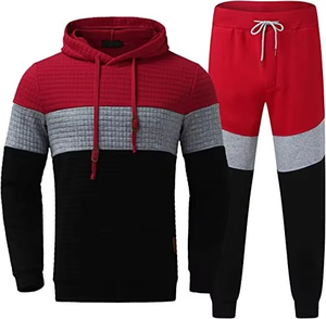 Ropa deportiva con logotipo personalizado, chándal de talla grande para hombre, conjunto de jogging con capucha y cremallera para hombre, fácil de usar, cómodo, hecho a medida, humedad - Product Image 1