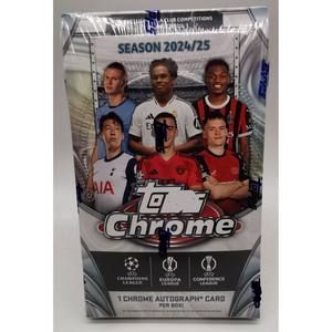 Verified Sealed 2024 Topp <b>Chrome</b> Football Hobby <b>Box</b> - Product Image 2