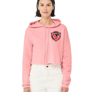 Vente en gros pas cher 100% coton pulls à capuche pour femmes personnalisé imprimé Streetwear Croptop sweats à capuche avec logo avant pour l'hiver - Product Image 1