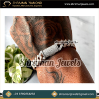Venta caliente directa de fábrica 10mm Iced VVS Moissanite Diamond Two-Tone Plated 925 Silver Hip Hop Style Bling Bust Cuban Link Bracelet