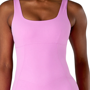 ชุดบอดี้สูทออกกำลังกายแบบชิ้นเดียวสำหรับผู้หญิง แขนกุด ขาสั้น ยืดหยุ่น เหมาะสำหรับออกกำลังกาย โยคะ ฝึกซ้อม ฟิตเนส - Product Image 6