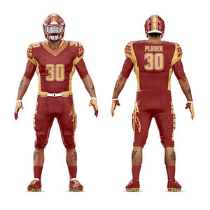 Ensemble d'uniformes de football américain conçu pour la performance avec des panneaux respirants et un soutien de mouvement avancé - Product Image 3