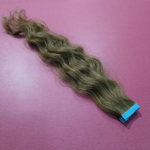 100% manikür hizalanmış demetleri bakire Remy ham görünmez bant içinde saç ekleme bal sarışın renk - Product Image 5