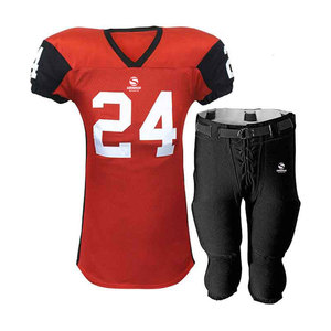 Venta al por mayor logotipo personalizado 100% poliéster ropa de fútbol uniforme de fútbol americano nombre del equipo y número camiseta de fútbol americano - Product Image 1