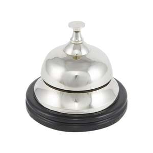 Cloche de table décorative, cloche de bureau, cloche d'appel d'assistance, articles de décoration, base en bois, facile à transporter - Product Image 1