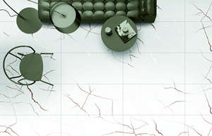 Carreaux de céramique sans fin de haute qualité 600x1200 à effet marbre continu pour revêtements muraux modernes et murs d'accentuation intérieurs - Product Image 6