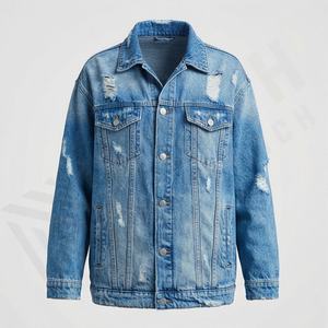 Veste en jean pour femme d'hiver, jean court, manches longues, coton respirant, style décontracté, qualité, tendance, couleur personnalisée - Product Image 1