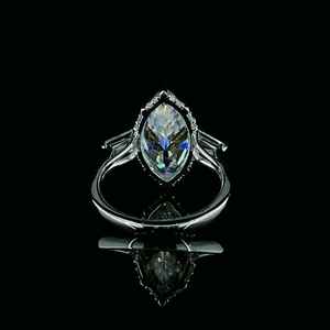 Regalo especial de San Valentín, anillo de boda de Plata de Ley 925, moda Marquesa, corte Moissanite, diamante, compromiso, moda clásica - Product Image 3