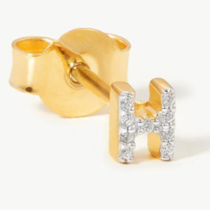 Diseñador inicial letra H Stud pendiente 14K oro relleno Cubic Zircon diamante estilo clásico última moda fiesta regalos - Product Image 3