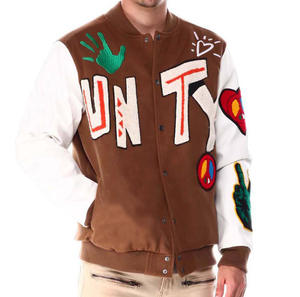 Vestes Letterman Bomber Varsity pour hommes et femmes Meilleures ventes Vestes universitaires en laine de haute qualité à manches en cuir véritable - Product Image 4