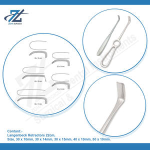 Retractor Langenbeck con mango sólido 30x15mm 22,0 cm Instrumentos quirúrgicos básicos Acero inoxidable Fabricado Pakistán - Product Image 4