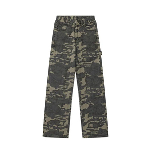 Pantalones Vaqueros Personalizados de Corte Holgado, Estilo Desgastado, Diseño Liso Personalizado, Pantalones Vaqueros Holgados de Mezclilla de Alta Calidad - Product Image 1