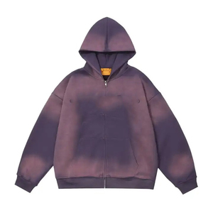 เสื้อมีฮู้ดแบบสวมหัวผ้าฝ้าย100% ชุดไฮสตรีทชุดฤดูหนาวเสื้อมีฮู้ดผ้าระบายความร้อนปักโลโก้ลาย3D หินฟอกสี - Product Image 3