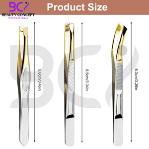 High-End Eyebrow Tweezers Slanted Tip Stainless Steel <b>Precision</b> <b>Tool</b> for Salon Grade Grooming & Beauty Care - Product Image 6