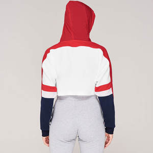 100% coton pulls unis à manches longues femmes surdimensionné haut court sweat recadrée chaud solide mode sweat - Product Image 3