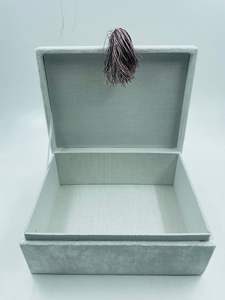 Organisateur de bijoux en tissu de coton en forme de dôme personnalisé Heron Design, broderie, perles, rangement cosmétique, bagues, colliers, personnalisé - Product Image 3