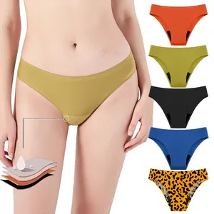 Airtamay-Ropa Interior fisiológica de 4 capas para niñas, bragas de menstruación a prueba de fugas, Bikini inferior