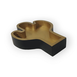 UPOD - Portavelas de Madera de Mango en Forma de Cactus, Color Negro y Dorado, Hecho a Mano por Artesanos Indios de Alta Calidad, para el Hogar, Jardín, Navidad - Product Image 1