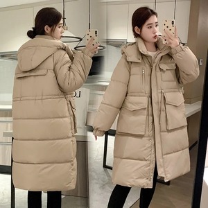 New Women's Winter Puffer Cotton <b>Padded</b> Jacket Hooded Fleece Thick Parkas Warm Loose Long Overcoat Snow Coat Loose Female - Product Image 5