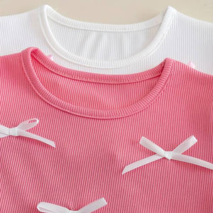 T-shirt décontracté pour filles à col rond, imprimé uni, en jersey de coton de haute qualité, manches courtes, service OEM avec logo personnalisé - Product Image 3