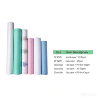 Drap de lit jetable en papier de pâte de bois vierge pour canapé Rouleaux de lit jetables pour massage Drap de lit en papier crêpe