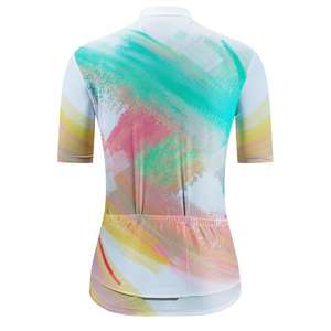 Maillot de cyclisme personnalisé pour homme à manches courtes, coupe-vent, séchage rapide, polyester et élasthanne, fermeture éclair, protection UV, quatre directions - Product Image 5