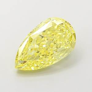 Diamante Cultivado en Laboratorio, Corte Pera, 1.31 ct, VS1, Color Amarillo Intenso Fantasía - Product Image 1