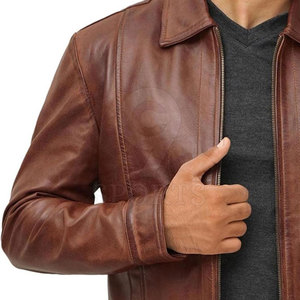 Chaqueta de cuero cálida de invierno para hombre, ropa informal transpirable con cuello levantado, precio razonable - Product Image 5