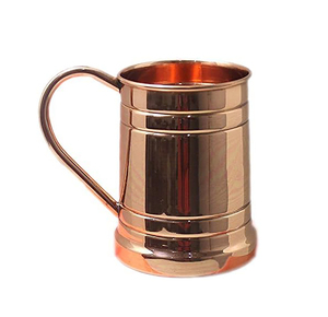 Mules de Moscou en cuivre massif de 18 oz avec poignée en cuivre Verres à bière par sublimation Tasse à café Idée cadeau pour café - Product Image 1