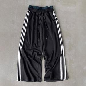 Custom <b>Men's</b> Baggy Pants Casual Wide Leg Double Waist Side Stripe Sweatpants Joggers Plus Size Streetwear Pants by Manufacturer - Product Image 2