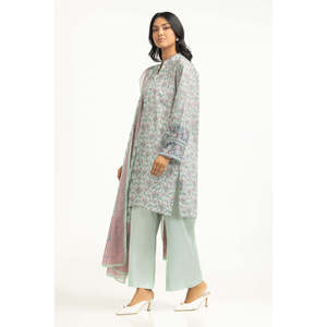 ชุดลำลองฤดูร้อนสำหรับผู้หญิง IUSTKSD-1239 แบบ 3 ชิ้น พิมพ์ลาย ระบายอากาศได้ดี แขนสามส่วน คอจีน - Product Image 1