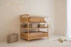 Cambiadores de Mimbre Tejido al por Mayor para Bebés, Cambiadores con Cajones y Armarios de Almacenamiento, Hechos en Vietnam. - Product Image 2