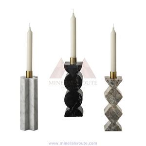 Elegante juego de portavelas de ónix natural en multicolores Venta caliente para Decoración de mesa de boda Clientes conscientes del precio - Product Image 2