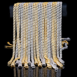 سلسلة عنق كوبية مرصعة بالألماس الاصطناعي VVS للرجال، مجوهرات هيب هوب بالجملة من المصنع، 6 مم، فضة إسترليني 925 - Product Image 1